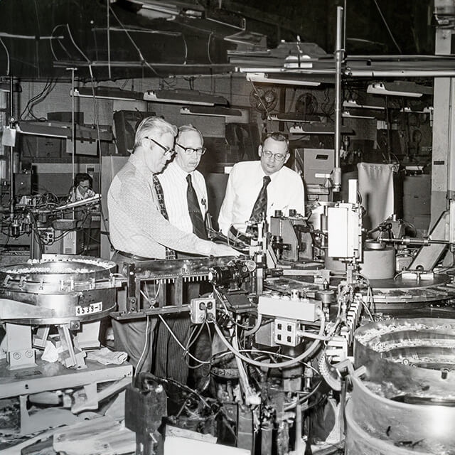 CTS Elkhart Engineers working on product machinery