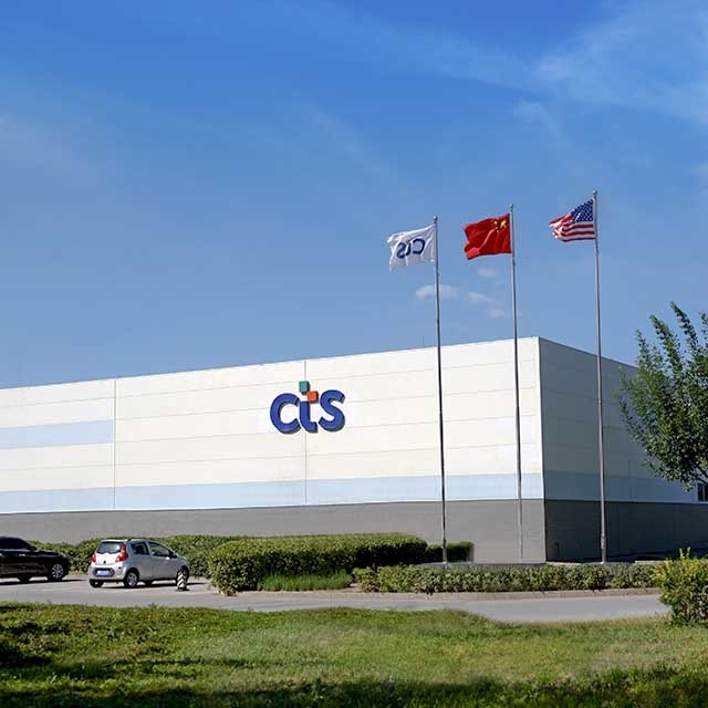 CTS large facility with a tree on green grass with blue sky located in Tianjin, China