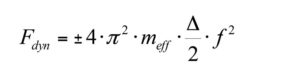 Equation to estimate the dynamic stress